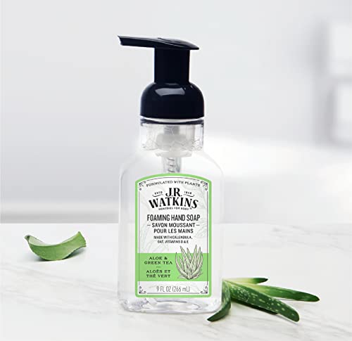 J.R. Watkins Foaming Hand Soap With Pump Dispenser, Moisturizing Foam Hand Wash, All Natural, Alcohol-Free, Cruelty-Free, Aloe & Green Tea thumb #4