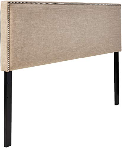 Amazon Brand – Ravenna Home Haraden Modern Rectangular King Bed Headboard with Nailhead