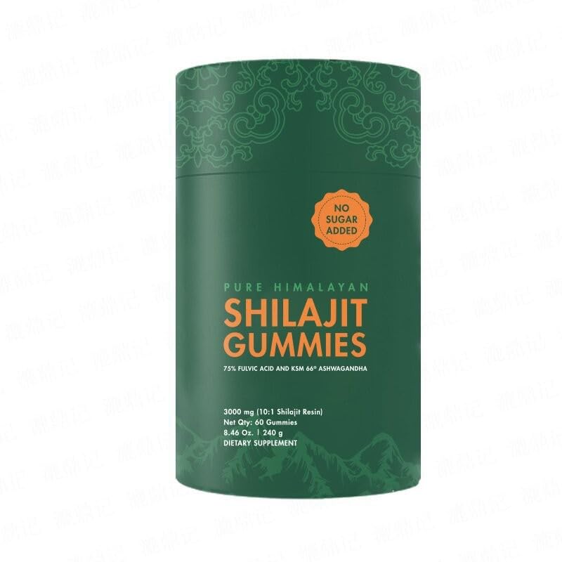 Gominolas de Shilajit Himalayano, 60 Gominolas, Sin Azúcar Añadido, Apoyo a la Energía y Vitalidad