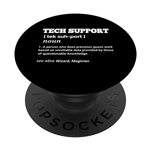 Tech Support Definición Computadora Nerd Sarcástico dicho divertido PopSockets PopGrip Intercambiable