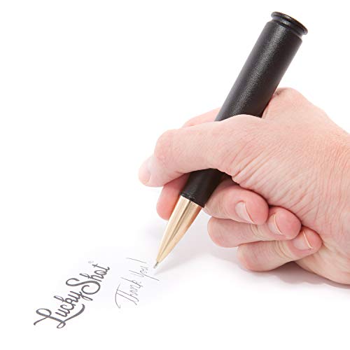 Lucky Shot 50 CALIBER TWIST PEN | Once Fired BMG Bullet Round | REFILLABLE | MATTE BLACK from