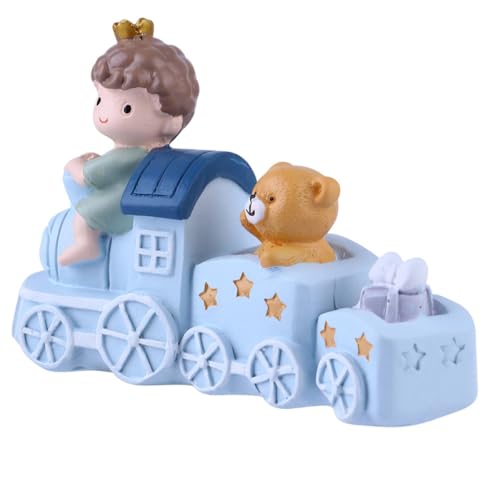 WEKAMOS Adorno para Pastel Tren de Vinilo Duradero Rosa para Niños Decoración Fiesta Cumpleaños Juguete Escritorio Hogar