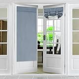 Blackout Tricia Window Door Curtains, Privacy French Door Curtain Panels - Room Darkening Thermal In