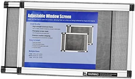 Jeyew Window Screen Expandable, Adjustable Screens for Windows - (15" High x Fits 21" - 38" Wide) Horizontal, Expandable Screens for Windows, Sliding Window Screens