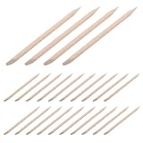 FUOYLOO 200pcs Wooden Nail Cuticle Pusher Sticks 7.5cm Dual-ended Manicure Tool Set for Home Salon Nail Art