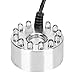 Fdit Mini Mist Maker, 12 LED Water Fountain Ornament Mist Fog Maker Atomizer Air Humidifier Indoor Landscape Decoration (US Plug)