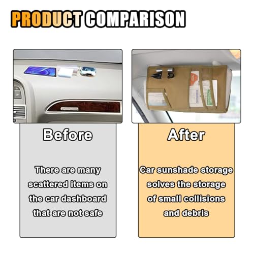 image for smilfuy Tactical Molle Car Sun Visor Organizer, Large Molle Visor Pane