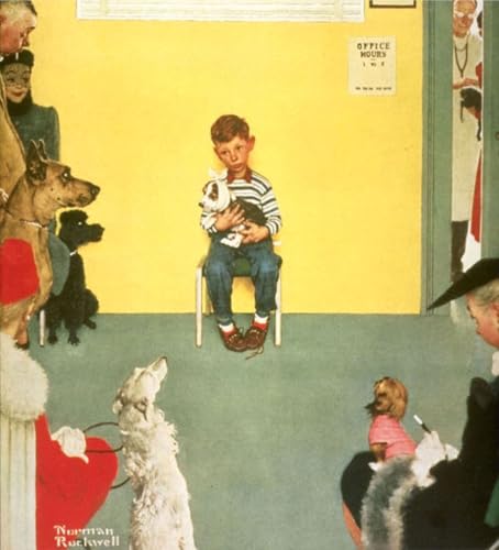 Poster de Norman Rockwell Vétérinaire, tirage mural haut de gamme 50x55