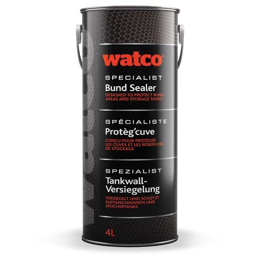 Watco Bund Paint - 4L - Seals and waterproofs metal or concrete bund areas and pipes (Light Grey)