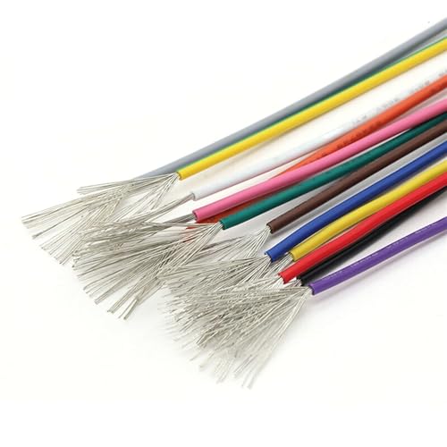 Outdoor Extension 2 Meter 5 Meters UL1007 Tinned Copper Wire Cable 30AWG 28AWG 26AWG 24AWG 22AWG 20AWG 18AWG 16AWG Solar sheathed (Color : Brown, Size : 5Meter 24 AWG)