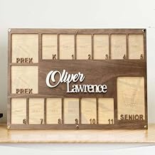 Custom School Frame PreK-12, Graduation & Year Photo Frame, Wooden, 14 Photos