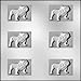 CK Products 2-1/8-Inch Rectangle with Bulldog Chocolate Mold
