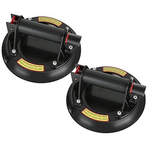 SENENQU Lot de 2 Ventouse Carrelage Professionnelle, 100KG Ventouse Vitre Professionnelle Vide Ventouse en Verre Carrelage pour Transport et Déménagement Carrelage, Verre, Baie Vitrée, Plaque & So