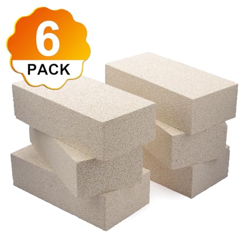 Cfkj 6 PIECES INSULATING FIRE BRICK For Ovens, Kilns, Blacksmith thumb #1