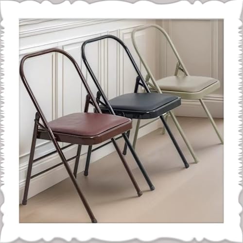RTVGNSZSJL Silla de Yoga Plegable de Asistencia para Casa y Gimnasio, Sin Respaldo (Black)