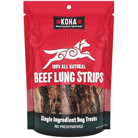 KOHA Beef Strips Single Ingredient Dog Treats, Air Dried Natural Treats for Dogs, Real Beef Dog Treats, 3.25 oz Cover