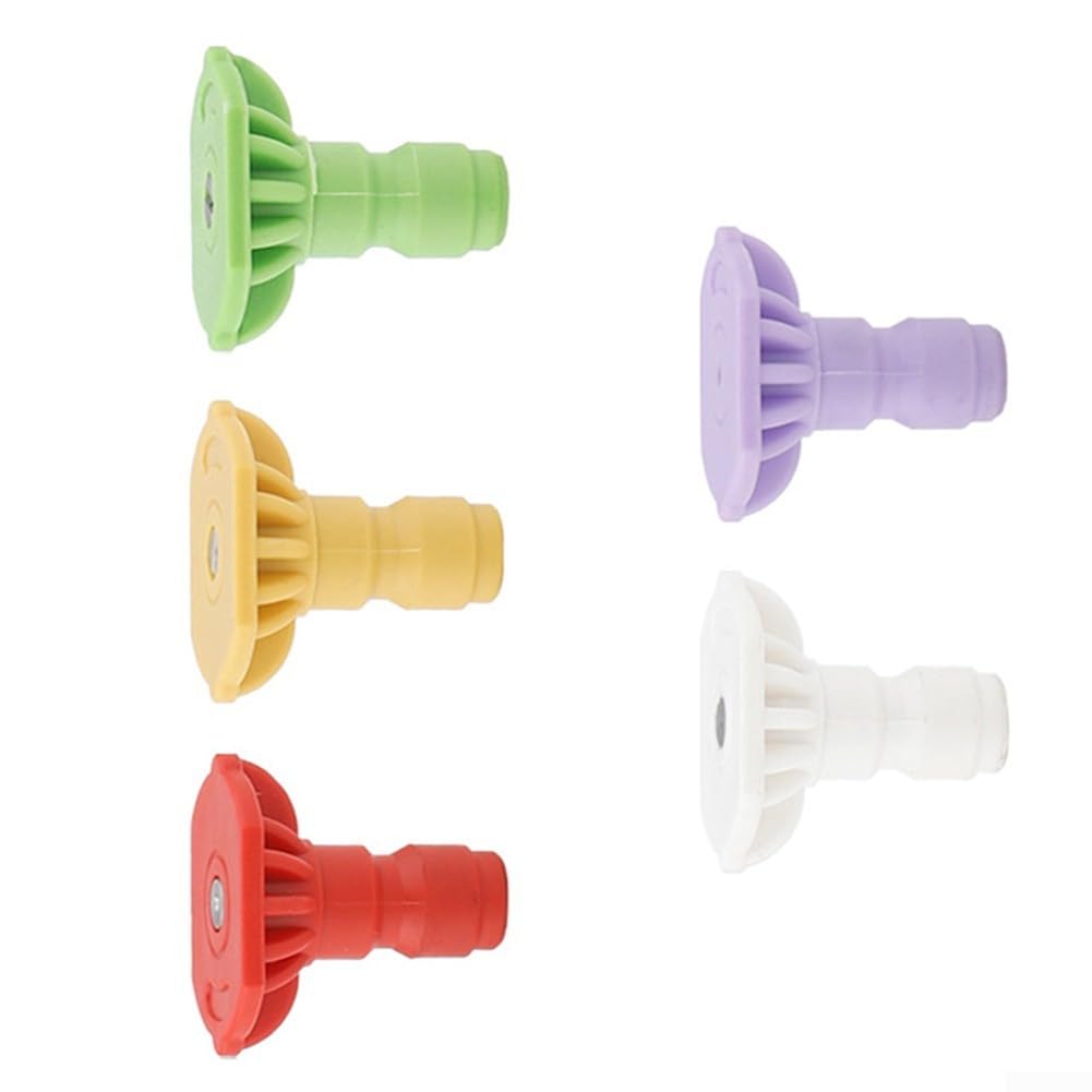 Durashmall 4PCS 1/4 Inch Quick Connect Pressure Washer Nozzles, High Power Spray Tips Set 0° 15° 25° 40°, Brass and Plastic Jet Nozzle Kit for 1450-3000 PSI Cleaning Machines(1.4mm（055）)