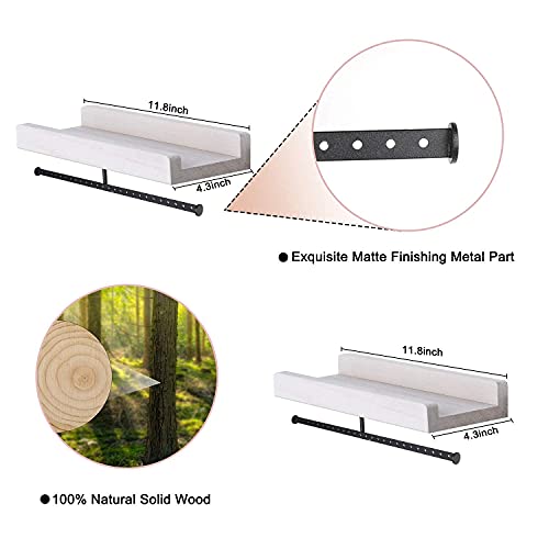 Miratino Jewelry Organizer Hanging Jewelry Holder Rustic Wood Wall Mounted Jewelry Storage For Necklaces Bracelets Earrings Rings Display Set Of 3 Vintage White #TOP2
