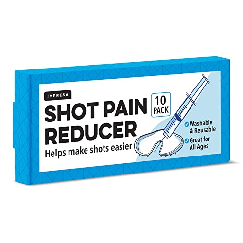 Image of IMPRESA Shot Pain Blocker Device - Immediate Injection Comfort & Injection Pain Reducer - Soothes Little Patients & Pediatric Shot Distraction - Washable Convenience & Needle Phobia Relief - 10 Count