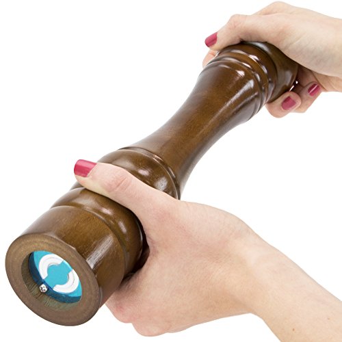 Wooden Pepper Mill - Gourmet Mahogany Salt, Pepper, And Spice Seasoning Grinder In 10.5", 12.5", & 16.5" By Back Of House Ltd. (12.5) #TOP2