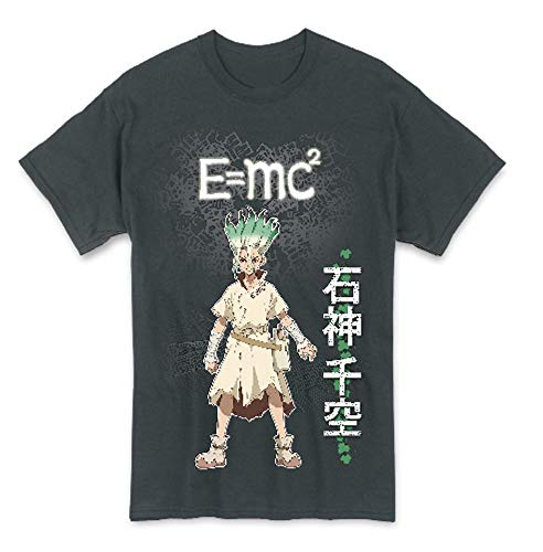 Dr. Stone- Senku Ishigami Men T-Shirt (Black)-XXL