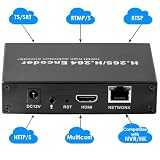 EXVIST H.265 1080p HDMI Video Koder wideo HDMI na RTMP z gniazdem karty SD maks. 128 GB DDNS HTTP RTMP RTSP TS UDP Compatible with ONV/HK do transmisji na żywo IPTV na YT, FB, Vimeo itp.