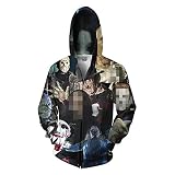 My Sky Men's Hoodies Sweatshirt Pullovers 3D Print Tracksuit Jacket for Halloween with Zipper