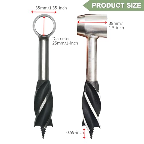 Handbohrer Bushcraft, Holzbohrer Outdoor Hand Schraubenschlüssel Scotch Eye Auger Manueller Bushcraft Handbohrer, Handbohrer Outdoor Bushcraft Set für Camping, Bushcraft Survival