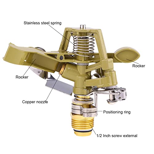 Pulverizador de Irrigação por Aspersão 360 ° Rotativo Liga de Zinco Pulverizador de Irrigação de águ