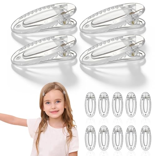 Beaupretty 20Pcs Transparent Mini Alligator Hair Clips for Duckbill Barrettes Firm Hold Snap Hairpins for Kids Girls Boys School Parties Everyday Wear