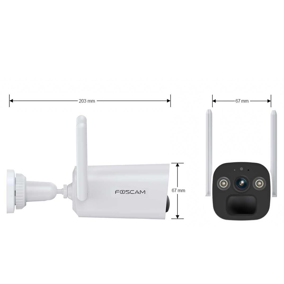 Foscam BP4 kamera monitorująca 2K 4 MP, Wi-Fi, w zestawie wysoce wydajny panel słoneczny, dwukierunkowe audio, widoczność w nocy w kolorze, wodoszczelność IP66