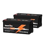 Ampere Time 12V 200Ah Lithium Iron LiFePO4 Deep Cycle Battery, Built-in 100A BMS, 4000+ Cycles, 280amp Max, Perfect for RV, Solar, Boat, Marine, Trolling motor, Off-Grid Application, etc.(2 Pack)