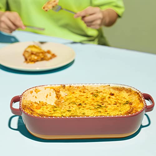 Lifver Baking Dish, 75 Oz Ceramic Baking Dishes For Oven, Ceramic Bakeware, Casserole Dish, Rectangular Lasagna Pan Deep, Porcelain Baking Pan For Cooking, Cake, Banquet , Lasagna And Dinner, Oven Safe, 11.5X 7.5 Inch #TOP4