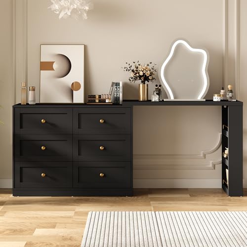 FansaFurn 67" L-Shaped Vanity Desk for Bedroom