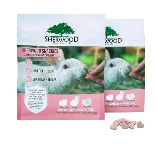 Sherwood Pet Health Treats for Rabbits, Guinea Pigs and Chinchillas. Low Sugar and Grain Free.