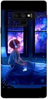 جراب موبايل مطبوع عليه «Boy Listening» من السيليكون متوافق مع سامسونج نوت 9 شفاف حافظة بسيطة