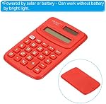 PATIKIL Pocket Size Mini Calculator, 1 Set 8 Digit LCD Display Battery Power Handheld Calculator Small 4 Function Calculator for Office, Red/Blue