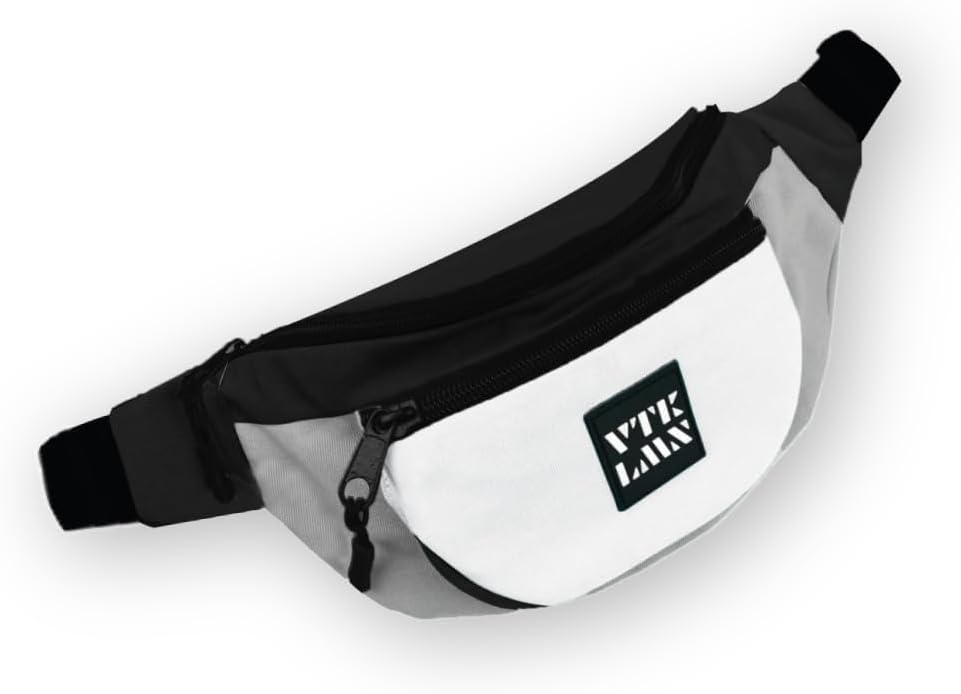 Vatkalimon Fanny Pack Dark Colors - Waterproof Belt Bag - Small Crossbody Bag with Adjustable Strap - Gym Bag, Sling Bag, Travel Essentials, Stylish Bum Bag for Hiking, Running & Daily Use