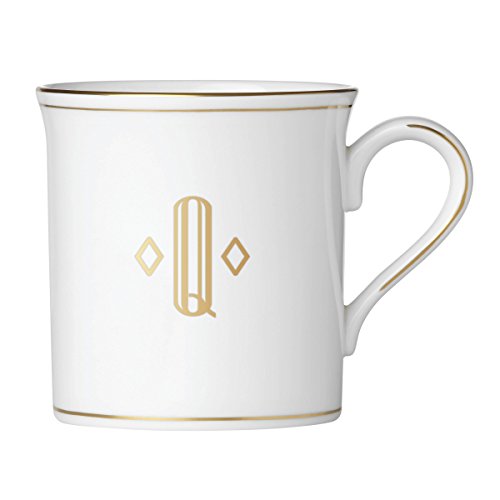 Lenox Federal Gold Block Monogram Dinnerware Mug, Q