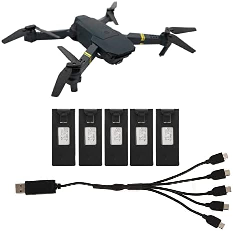 Miniatura 3 de VBESTLIFE 5Pcs Drone Lithium Battery, 3.7V 1800mah Remote Control Aircraft Model Batteries with Charging Cables