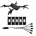5 Pcs RC Drone Battery Replacement, 3.7V 1800mAh Li Ion Battery for E88 E88PRO LsE525 E525 PRO