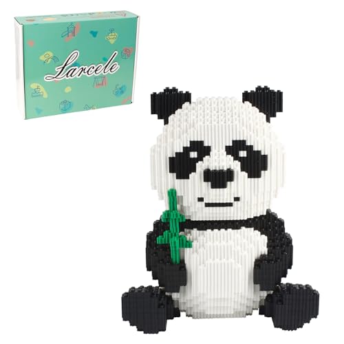 Larcele Panda klocki zabawka, cegły, zwierzę, klocki budowlane, 3689 sztuk KLJM-02 (model 2840)