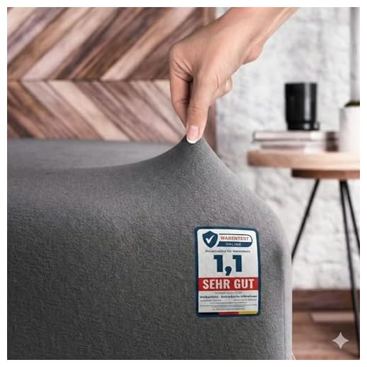 Wolkenfeld Spannbettlaken 180x200cm bis 200x200 - 100% Baumwolle - Superweiches Jersey Spannbetttuch für Matratze, Boxspringbett oder Topper - 5 bis 20cm Matratzenhöhe, DunkelGrau