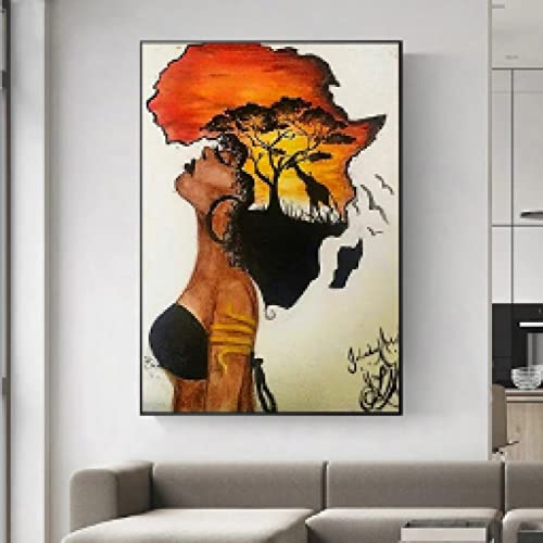 Art mural Afrique impression sur toile haut de gamme format 60x90 - 3