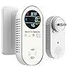 4-in-1 Natural Gas Leak Detector & Carbon Monoxide Detectors - Carbon Monoxide Detectors Plug in - Natural, Propane, Co & Gas Detector, Temperature & Humidity Detectors for Home, RV