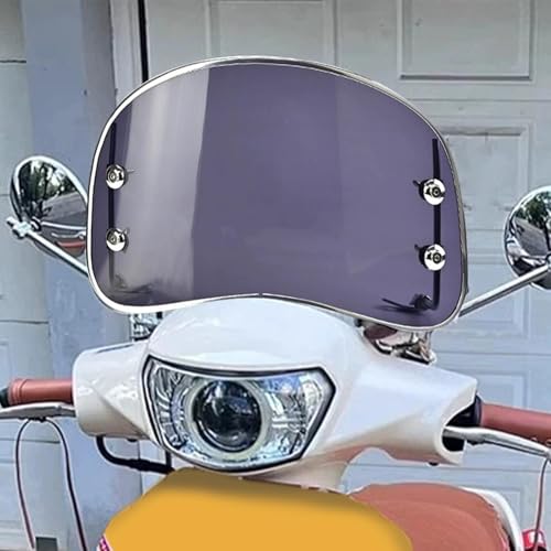 Déflecteur de vent moto transparent renforcé et réglable - 6