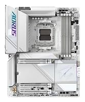 GIGABYTE X870E AORUS PRO Ice-Mainboard - Unterstützt AMD Ryzen 9000 CPUs, 16+2+2 Phasen Digital-VRM, bis zu 8000MHz DDR5 (OC), 3xPCIe 5.0, Wi-Fi 7, 2.5GbE LAN, USB 4 – Ansicht 2
