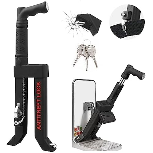 Brake Pedal Lock, Anti Theft Car Device Brake Clutch Lock, Universal Car Security Anti Theft Protection for Car/Auto/Mini SUVs/Sedans, with Escape Hammer Window Breaker and 3 Keys(V35)