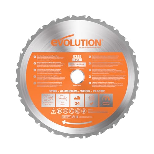 Evolution Power Tools Lame En Carbure De Tungstène - Coupe Multi-Matériaux, Coupe Les Métaux, Bois, Plastique Et Plus Encore, Pour Scies À Onglets Et Scies...