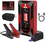 3000A Portable Car Jump Starter, 12V Battery Booster for 6.0L Gas/4.0L Diesel, 9 Safety Protections, Power Bank, 3-Mode LED Flashlight & Hard Case